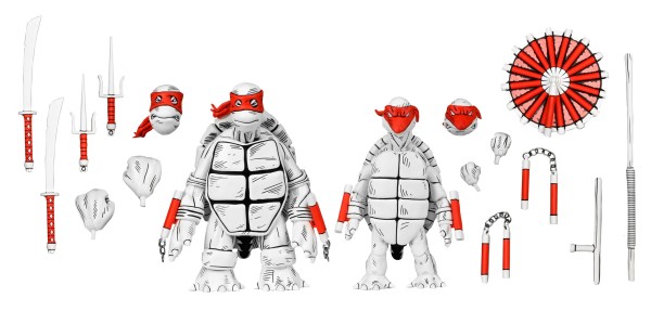 Teenage Mutant Ninja Turtles (Mirage Comics) Black and White First Turtles 2-Pack NECA TMNT 18cm