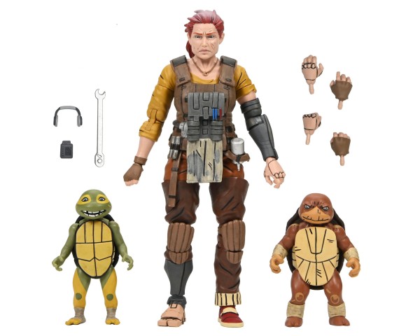 Teenage Mutant Ninja Turtles: The Last Ronin Grammy April with Baby Yi & Moja NECA 18cm