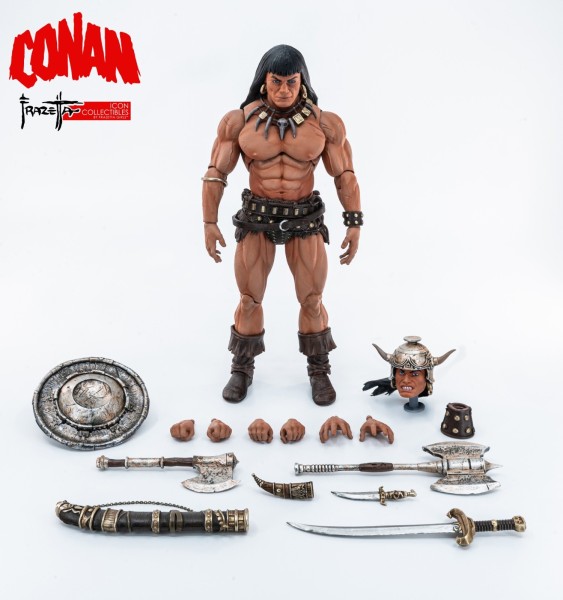 Conan The Barbarian 1:12 Action Figure ICON Collectibles Frazetta Girls Figur