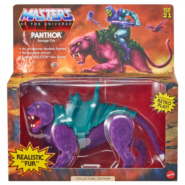 Masters of the Universe Origins Panthor Flocked Collectors Edition Exclusive Mattel