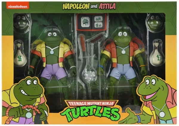 Teenage Mutant Ninja Turtles Napoleon & Attila Frog NECA TMNT 2-Pack Cartoon 18 cm