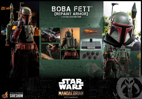 STAR WARS The Mandalorian Boba Fett (Repaint Armor) HOT TOYS 1/6 30cm