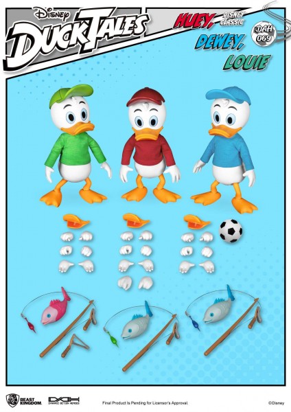 DuckTales - 3er-Pack Huey, Dewey & Louie BEAST KINGDOM Dynamic 8ction Heroes 10cm