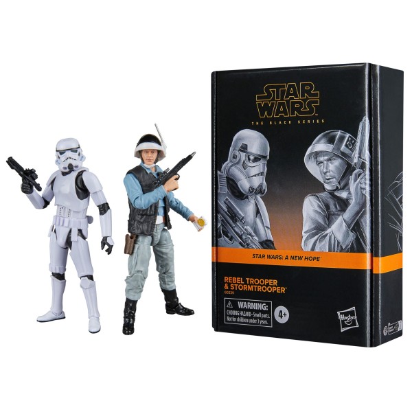 STAR WARS Episode IV Rebel Trooper & Stormtrooper (2-Pack) HASBRO Black Series 15 cm
