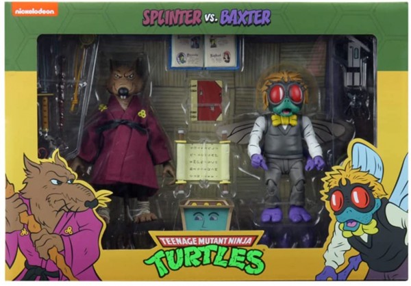 Teenage Mutant Ninja Turtles Splinter & Baxter NECA TMNT 18 cm 2-Pack Cartoon