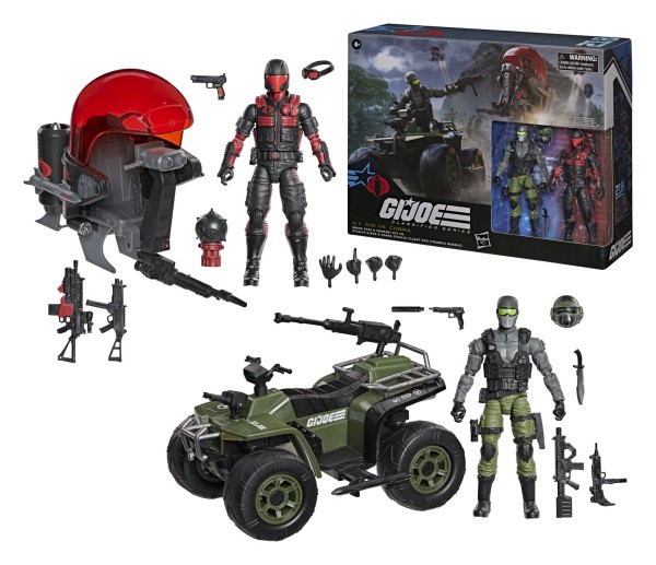 G.I. Joe - Snake Eyes & Varmint ATV vs. Stealth Viper & Cobra Stealth Flight Pod HASBRO Classified S