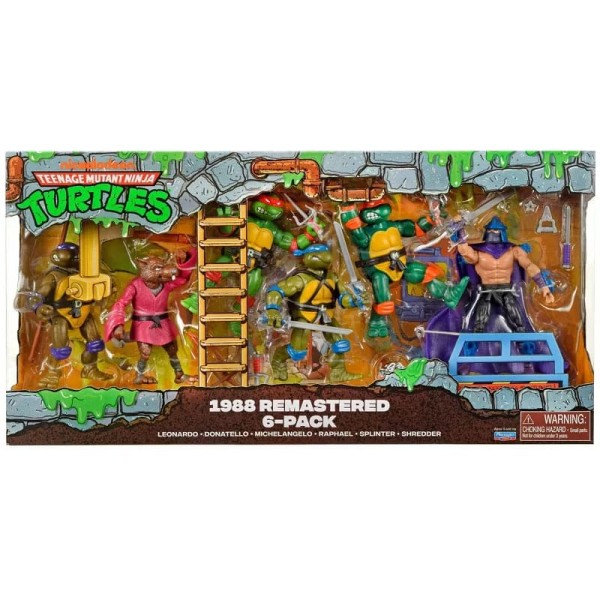 Teenage Mutant Ninja Turtles 1988 Remastered 6er-Pack Playmates Toys TMNT