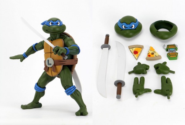 Teenage Mutant Ninja Turtles Leonardo Giant-Size NECA TMNT Cartoon 1/4 - 38 cm