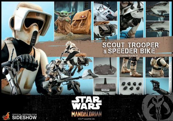STAR WARS The Mandalorian - Scout Trooper & Speeder Bike HOT TOYS TMS 017 1/6 - 30cm